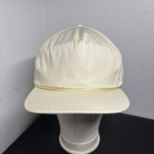 Cameo Cotton Twill Gold Cap Hat Blank Off White Snapback Rope